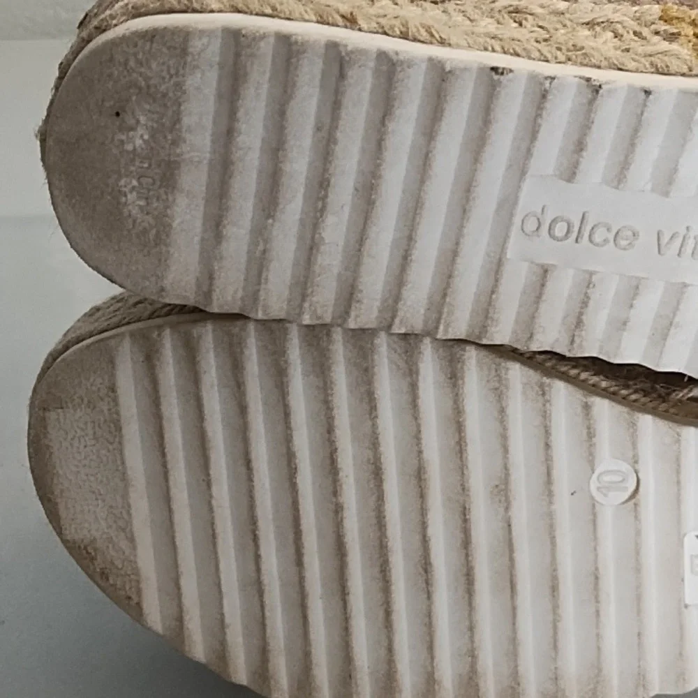 Dolce Vita Tan Espadrille Slide Platform Shoes